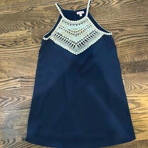 Lilly Pulitzer L60050 Women Navy Shift Dress Sz 14